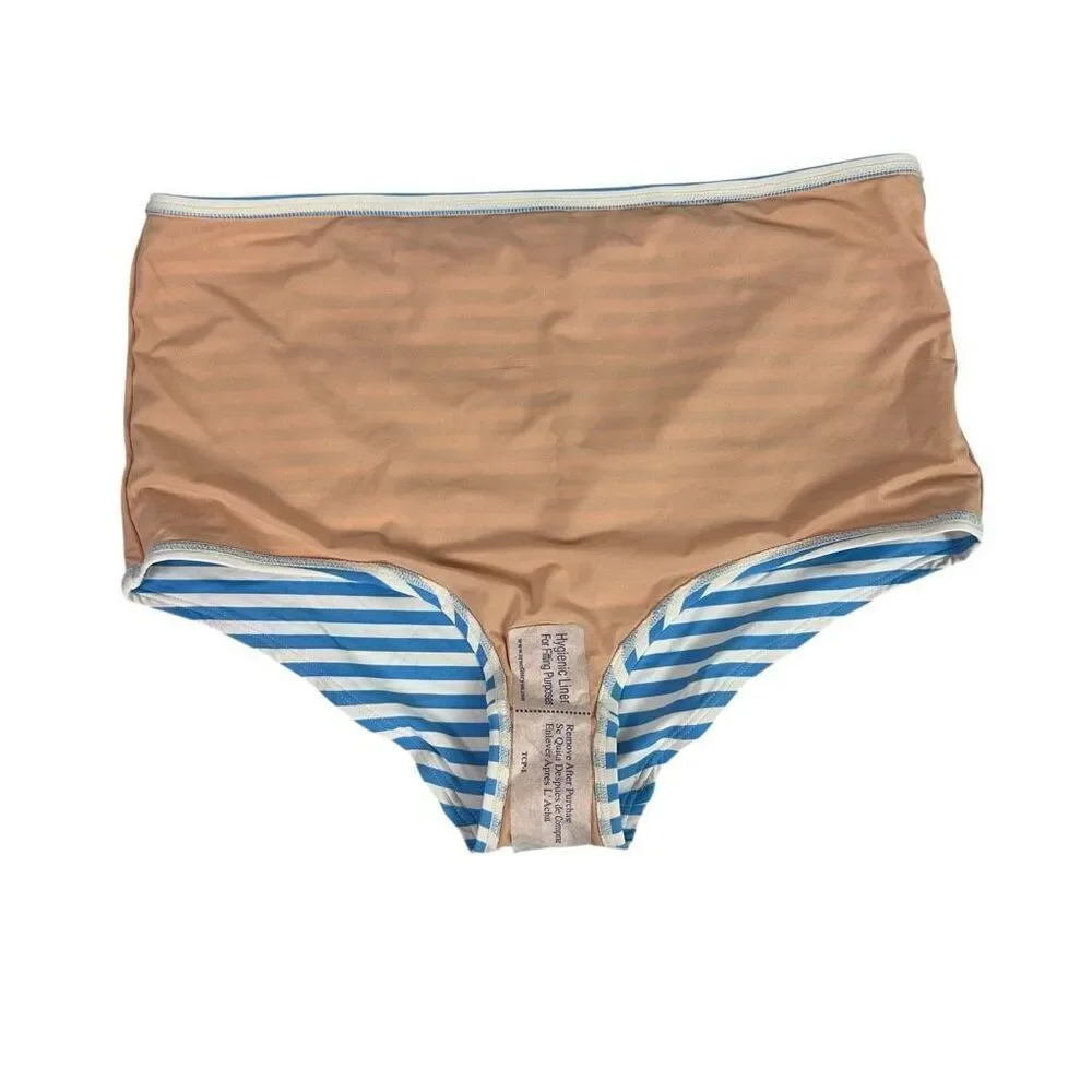 J. Crew Women’s Medium Top Large Bottom Striped Blue White NEW